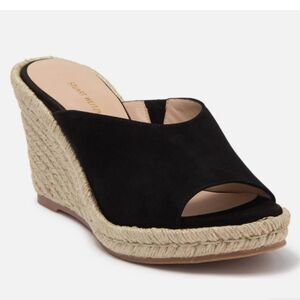 Stuart Weitzman Black Suede Wedges
